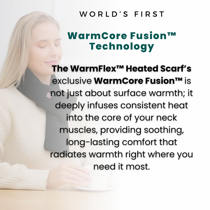 Warmfell™ Heated Neck Wrap Scarf with Even Warmth and USB Power