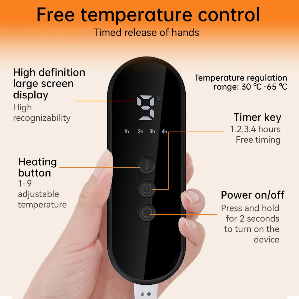 Warmfell™ Plush Electric Foot Warmer With 9 Heat Levels and Remote