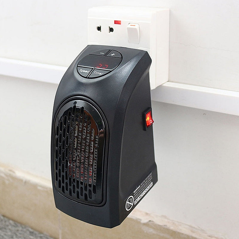 Warmfell™ Mini Wall Plug Heater with Thermostat and Timer
