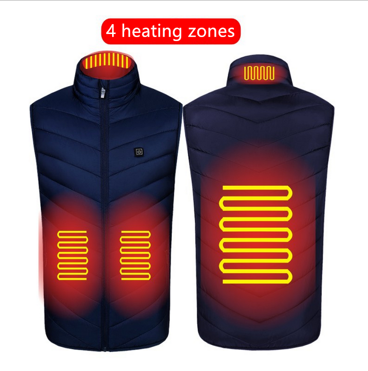 USB Heated Gilet – Washable with 2, 4, 8 or 9 Heat Zones
