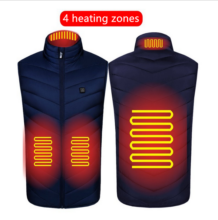 USB Heated Gilet – Washable with 2, 4, 8 or 9 Heat Zones