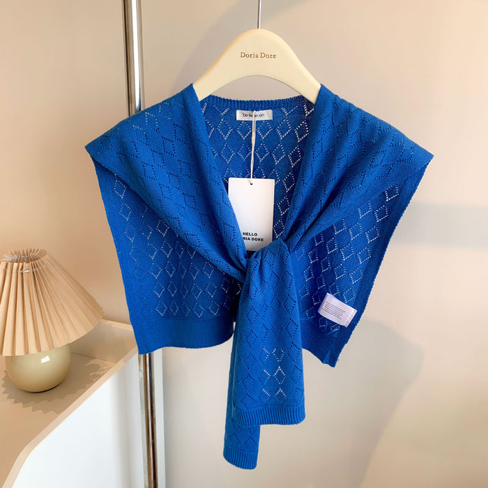 Warmfell Knitted Shoulder Wrap with Tie Front