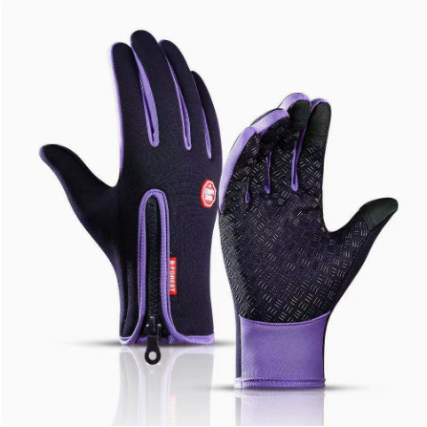 Warmfell Touchscreen Winter Gloves with Zip Cuff and Fleece Lining