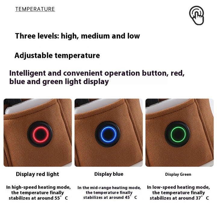 Rechargeable Electric Heated Slippers, Soft Winter Foot Warmers