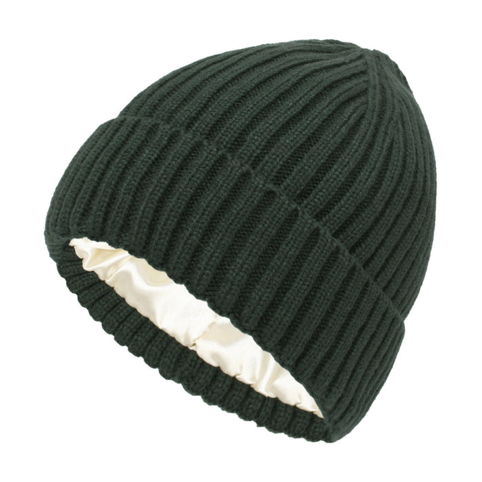 Warmfell Ribbed Beanie with Hair Friendly Satin Lining