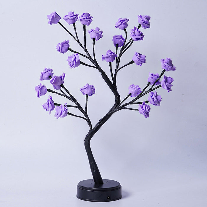 Warmfell Rose tree table lamp with bendable branches