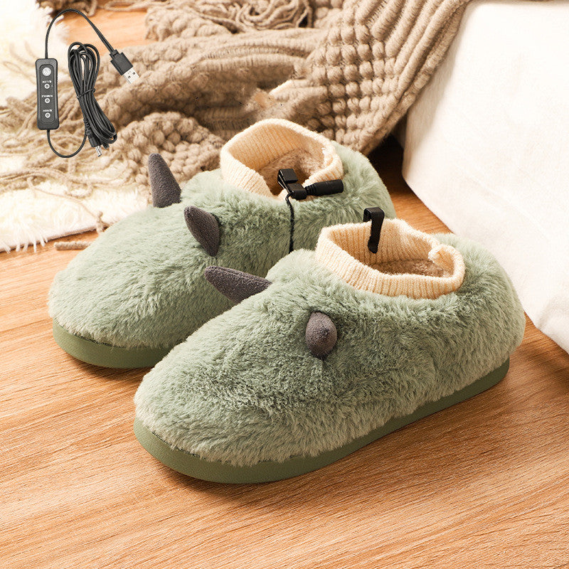 USB Heated Slippers With Super Soft Velvet, Unisex Foot Warmers