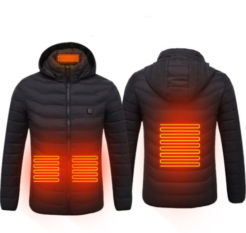 USB Heated Jacket with Hood, Lightweight Electric Coat
