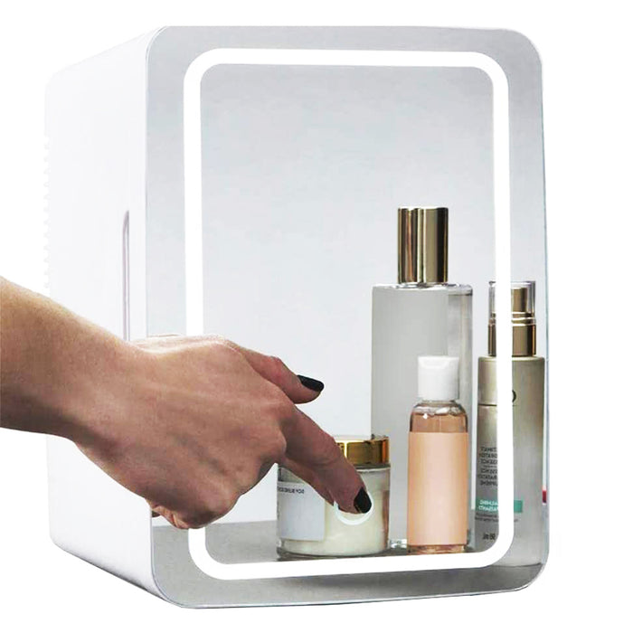Warmfell Mini skincare fridge with LED mirror door