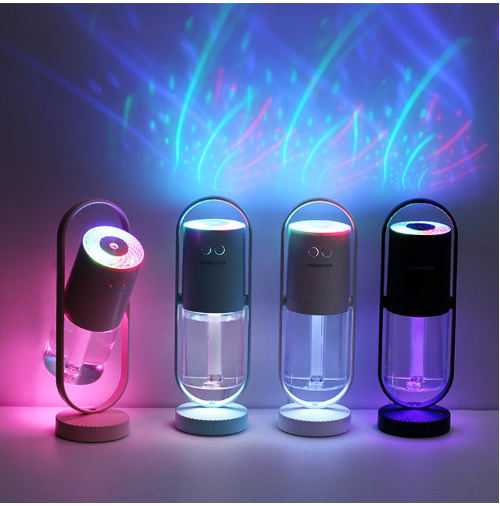USB Air Humidifier with Projection Night Light, Ultrasonic Mist