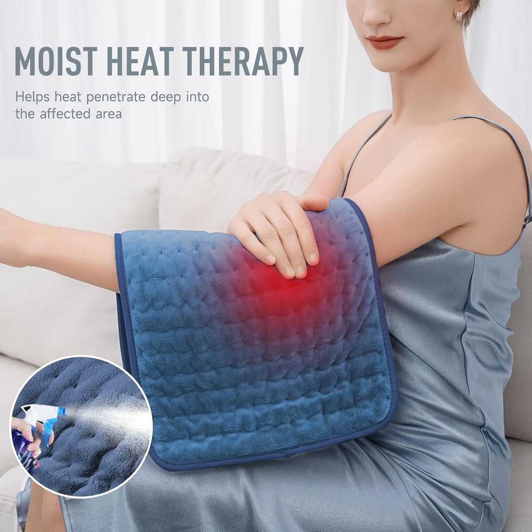 Warmfell™ Plush Flannel Electric Heating Pad with 6 Heat Levels