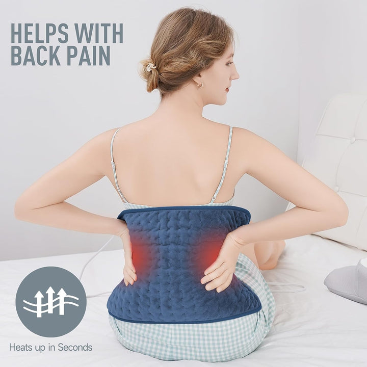 Warmfell™ Plush Flannel Electric Heating Pad with 6 Heat Levels