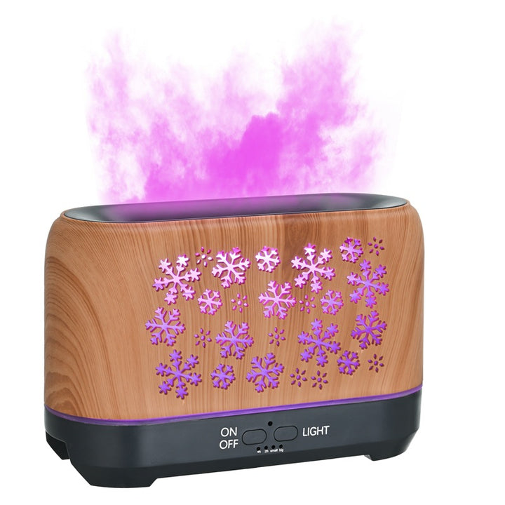 Christmas Snowflake Humidifier With 7 Colour Flame Effect