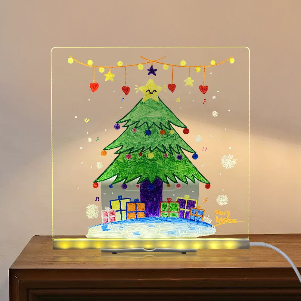 Light-up acrylic drawing board with doodle