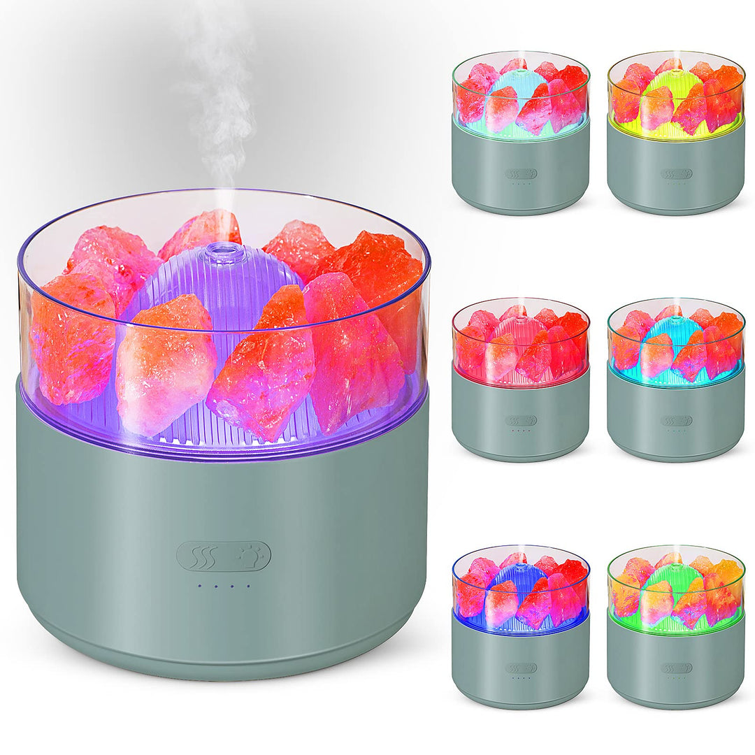 3 In 1 Crystal Salt Aroma Diffuser With Cool Mist And Night Light