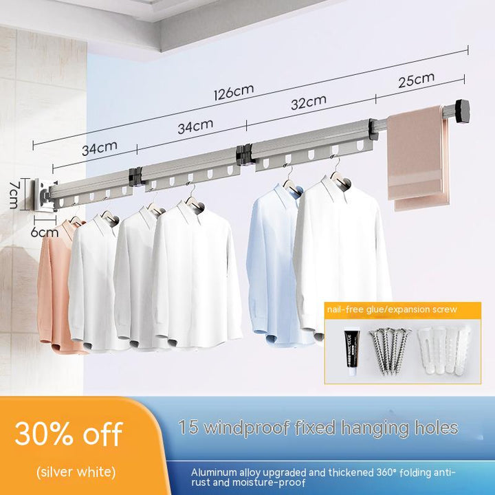 Wall-Mounted Clothes Airer – Folding Aluminium Drying Rack