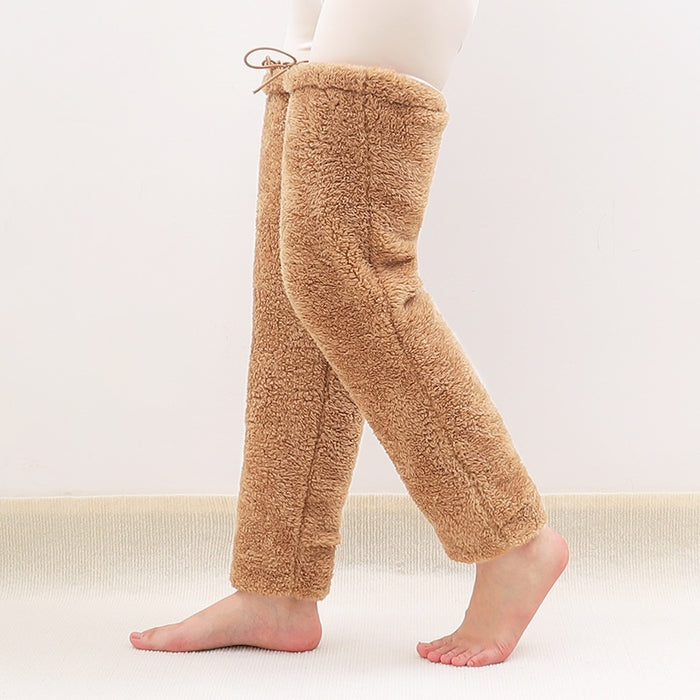 Warmfell Over the Knee Plush Leg Warmers with Drawstring