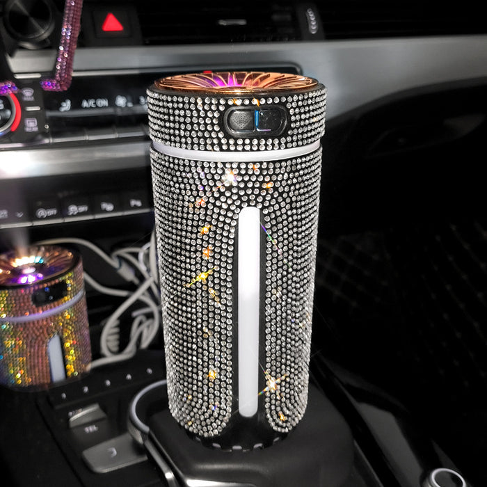 Warmfell Rhinestone car diffuser with colour mood light