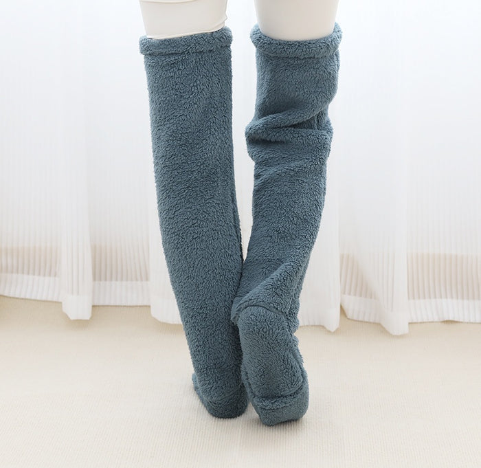 Warmfell Over the Knee Plush Leg Warmers with Drawstring