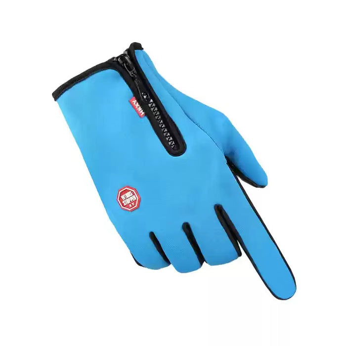 Warmfell Windproof Sports Gloves with Zip Cuff