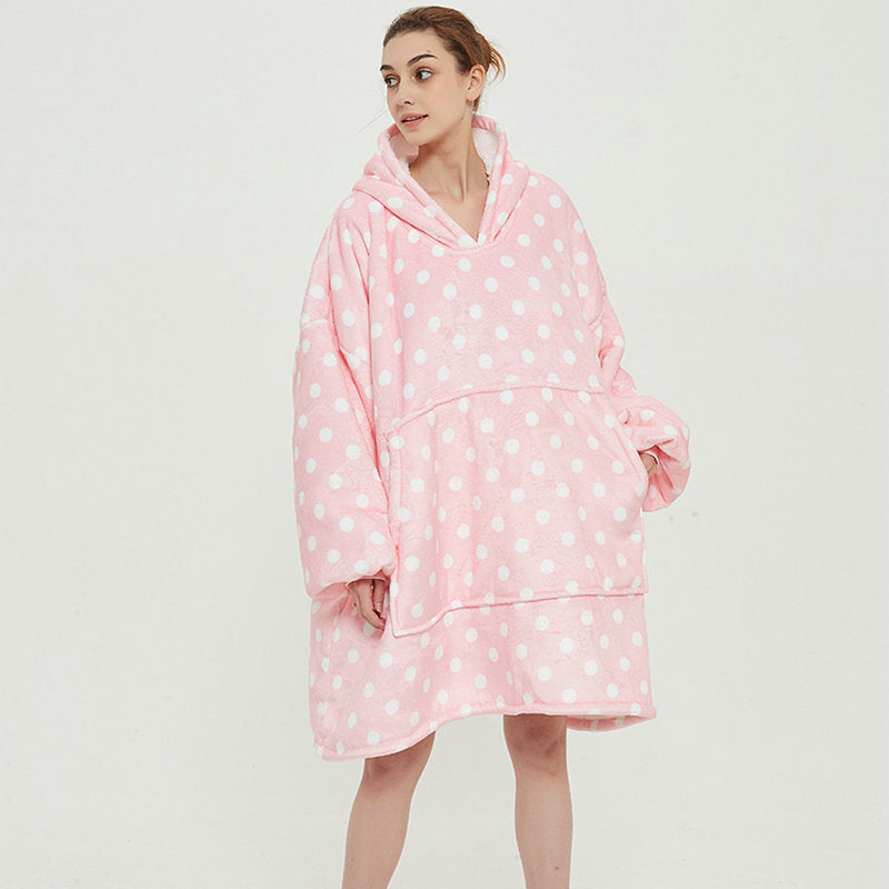 Wearable Blanket Hoodie – Soft Flannel with Fun Prints