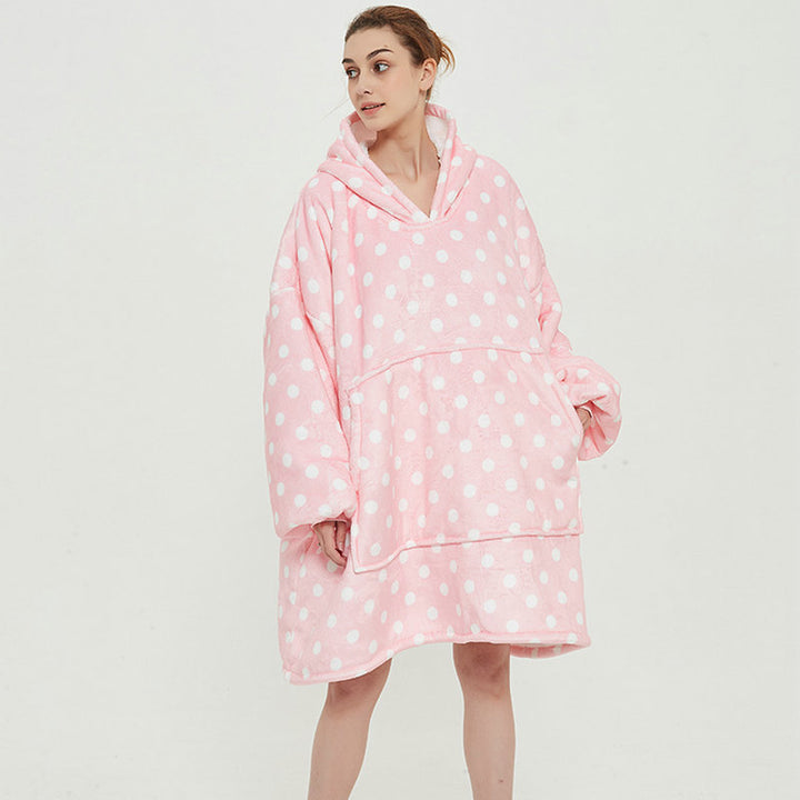 Wearable Blanket Hoodie – Soft Flannel with Fun Prints