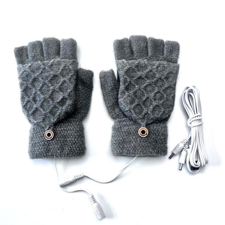Breathable Knitted USB Heated Gloves With 5V Power