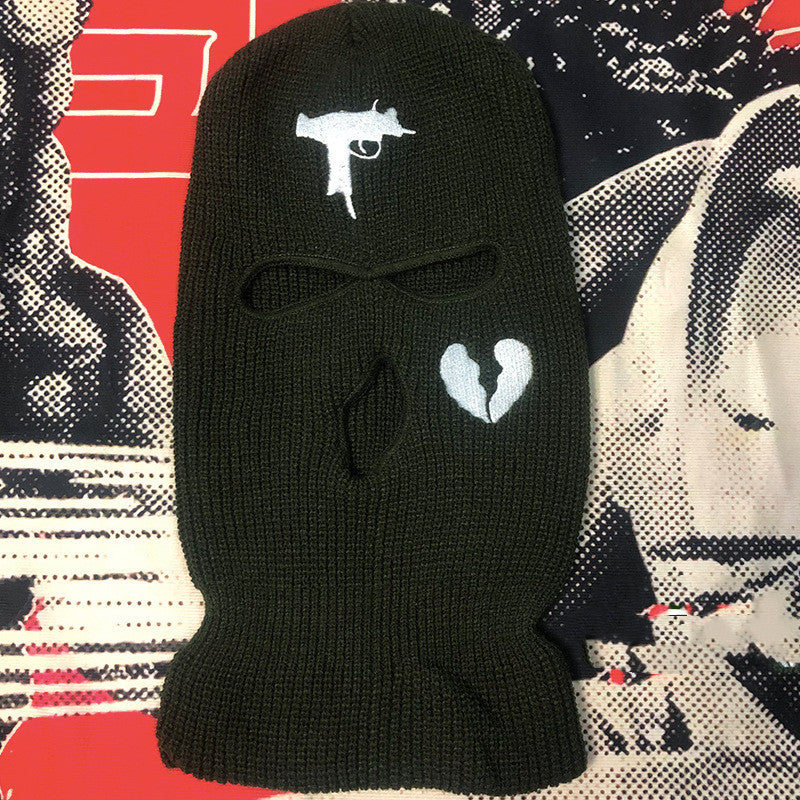 Embroidered Acrylic Three-Hole Ski Mask In 16 Colours