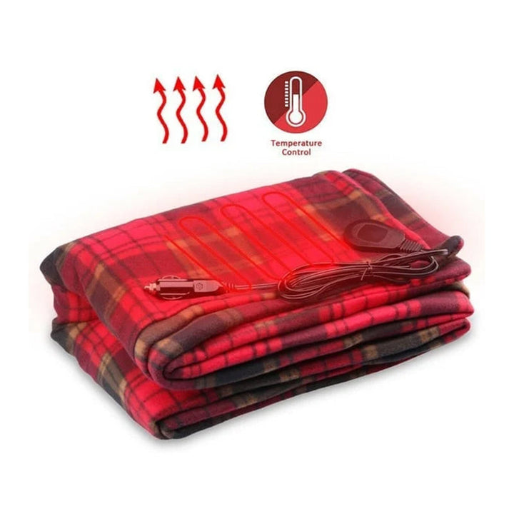 Warmfell™ 12V Car Heated Blanket in Soft Fleece