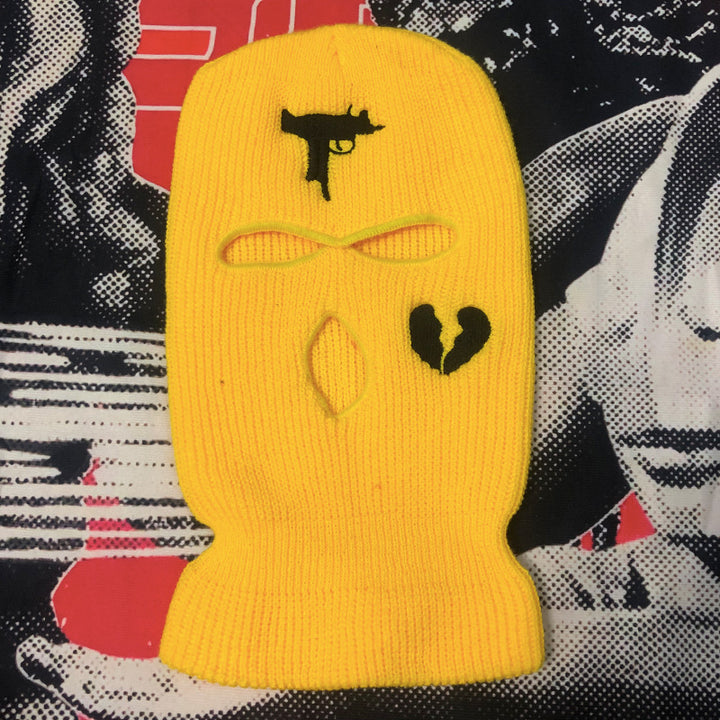 Embroidered Acrylic Three-Hole Ski Mask In 16 Colours