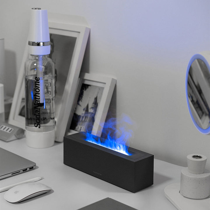 200ml Modern Flame Humidifier With Red And Blue Flame Light, USB-C
