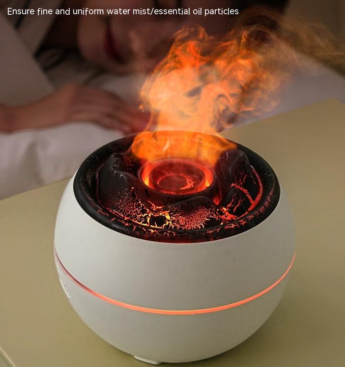 Flame Aroma Diffuser With Timer, 300ml Tank, Cracked Or Plain Style