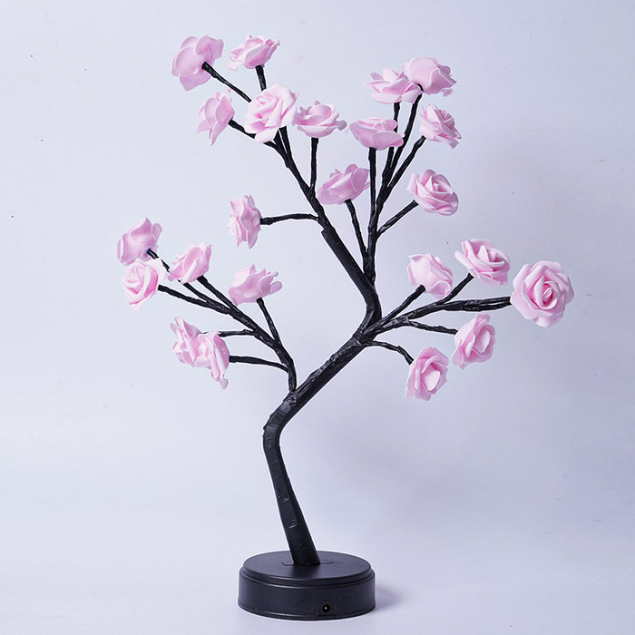 Warmfell Rose tree table lamp with bendable branches