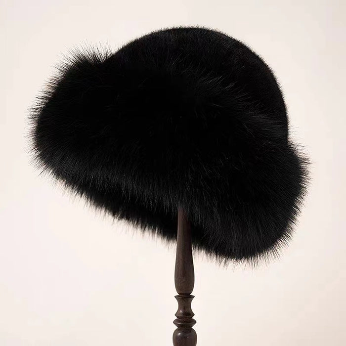 Warmfell Faux Fur Cossack Hat with Rolled Brim