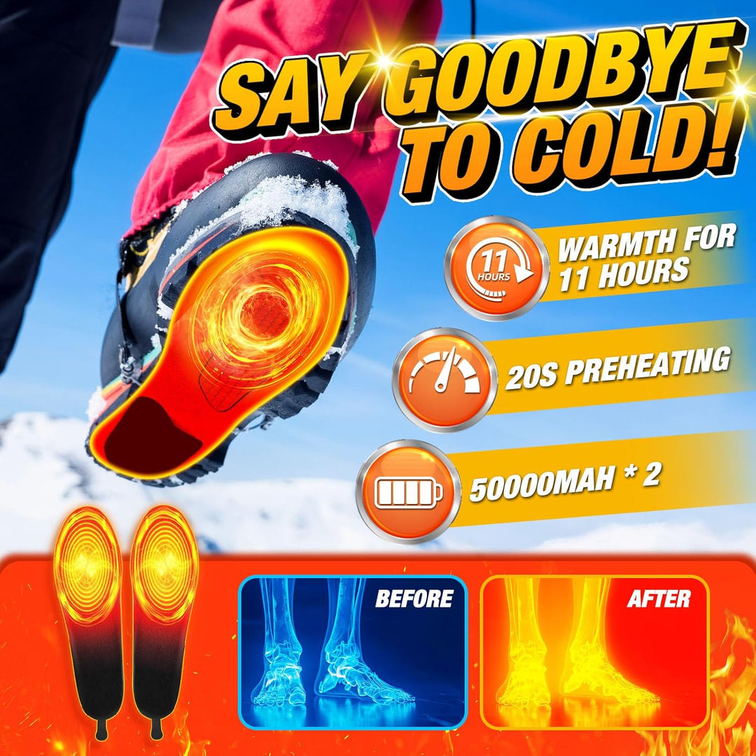 Warmfell™ Rechargeable Heated Insoles with Remote Control