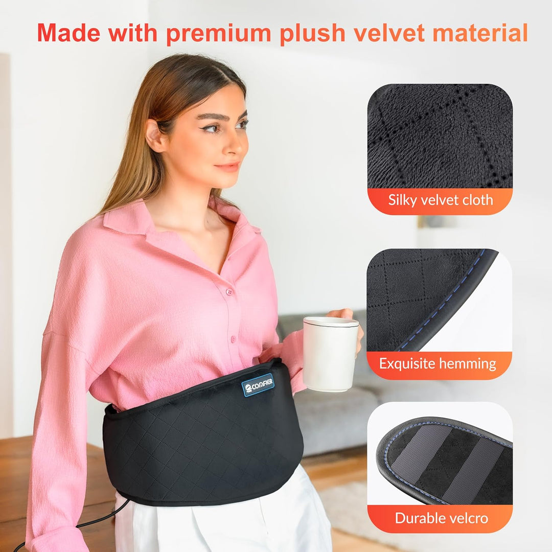Warmfell™ Heated Back Wrap with 4 Massage Motors and Vibration