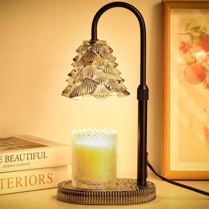 Warmfell Candle warmer lamp with timer and dimmer, glass tree shade