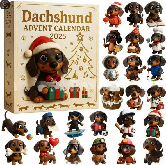 Advent calendar with acrylic Christmas ornaments