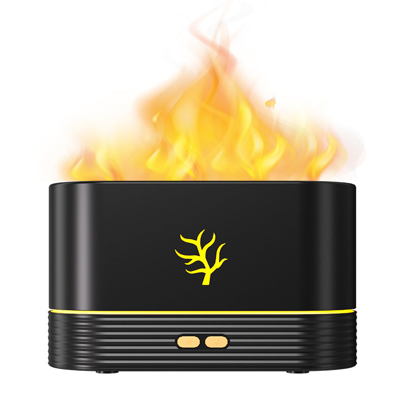 Flame Aroma Diffuser Cool Mist Maker With LED, Dry-Burn Protection