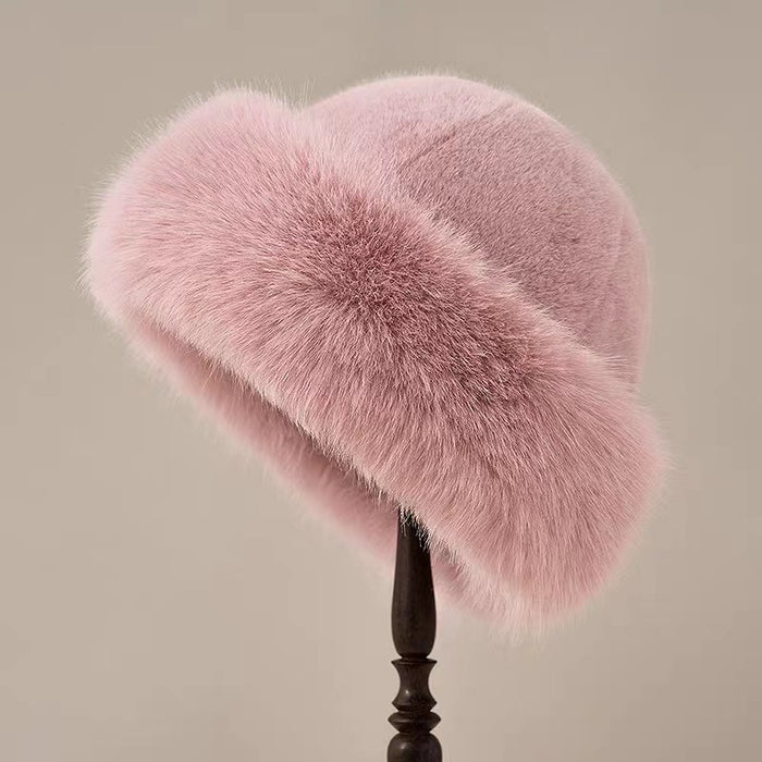 Warmfell Faux Fur Cossack Hat with Rolled Brim