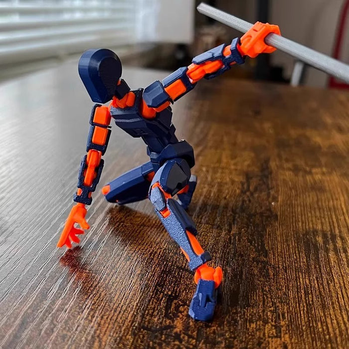 Warmfell 3D-printed poseable robot figure with accessories