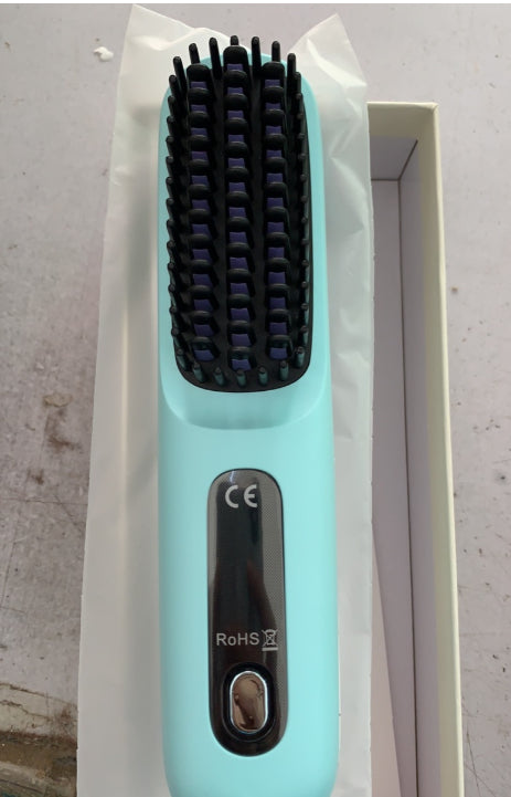 Cordless straightening brush with LCD screen