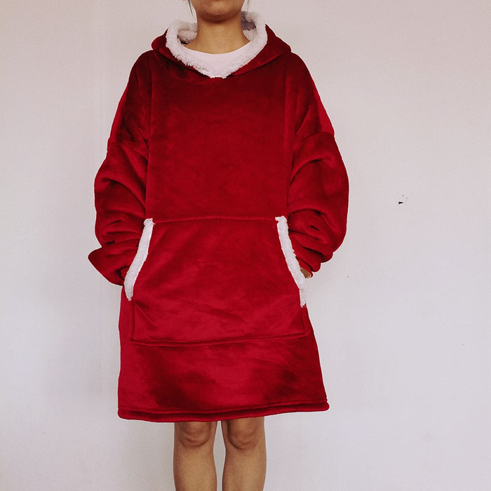 Warmfell Oversized Blanket Hoodie with Sherpa Fleece Lining