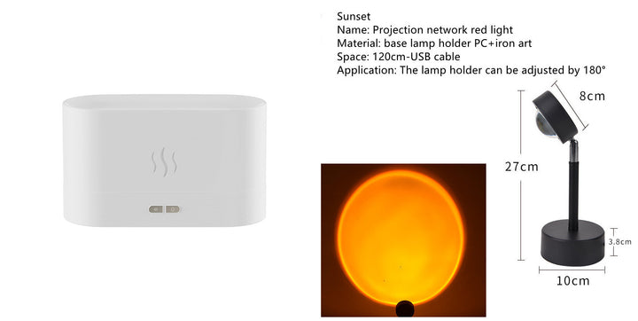 Flame Aroma Diffuser with Mist Humidifier &amp; Auto Shut-Off