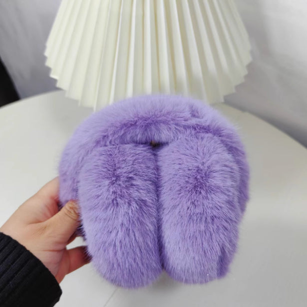 Warmfell Fluffy Faux Fur Earmuffs that Fold Away
