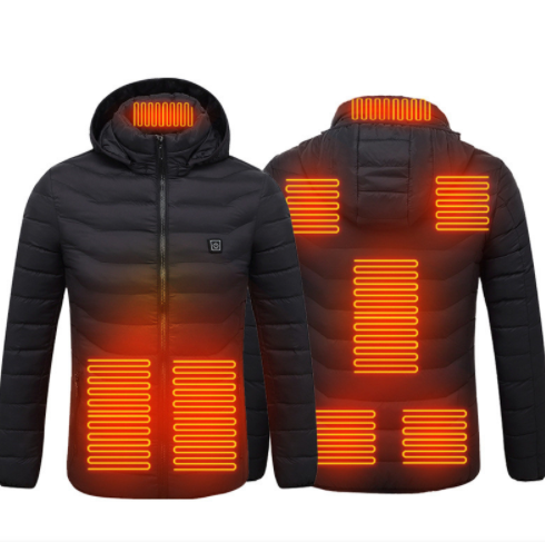 USB Heated Jacket with Hood, Lightweight Electric Coat