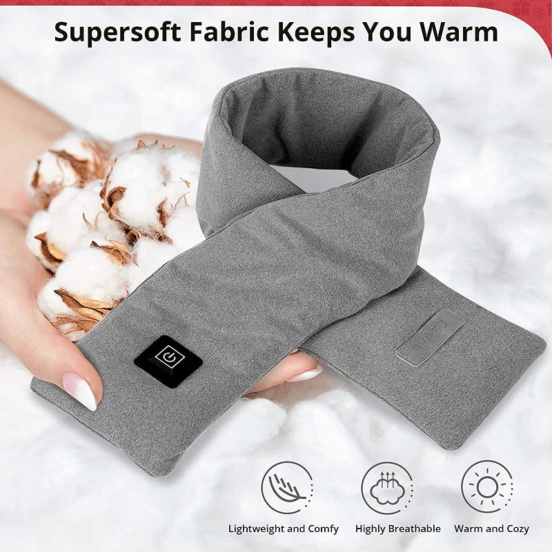 Warmfell™ Velvet Heated Scarf with Three Heat Levels and USB Power