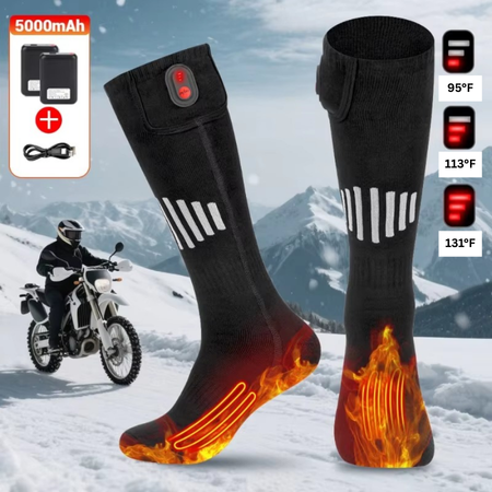 Warmfell™ Rechargeable Electric Heated Socks for Skiing and Hiking