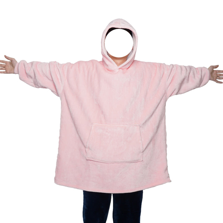 Blanket Hoodie Flannel Oversized Pullover Warm Hooded