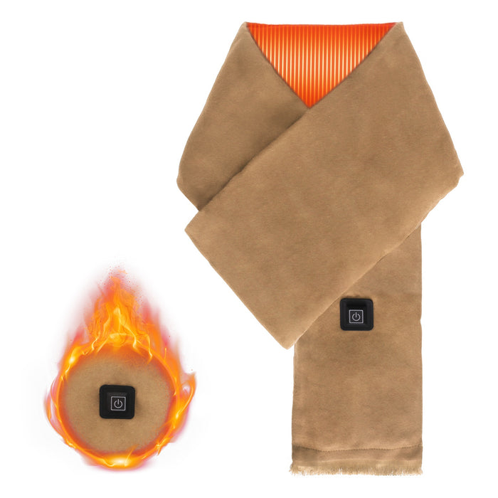 Warmfell USB Heated Scarf with Zipped Pocket for Power Bank